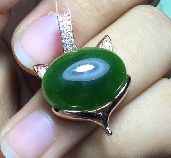 boutique jewelry, female pendant 925 sterling silver natural and Tianxi jade old material support detection
