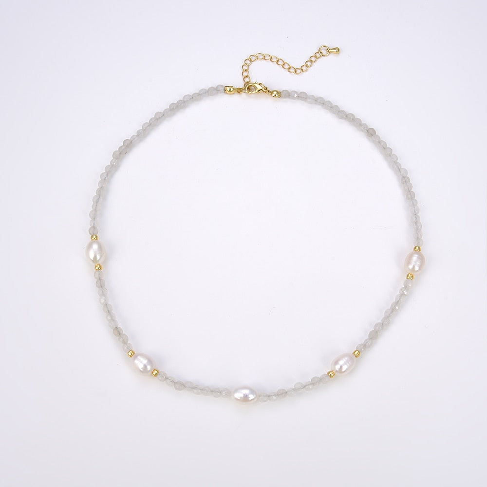 KKBEAD Boho Baroque Pearl Necklace Natural Freshwater Pearl Chokers  Bohemia Beach Wedding Necklaces Gift for Women