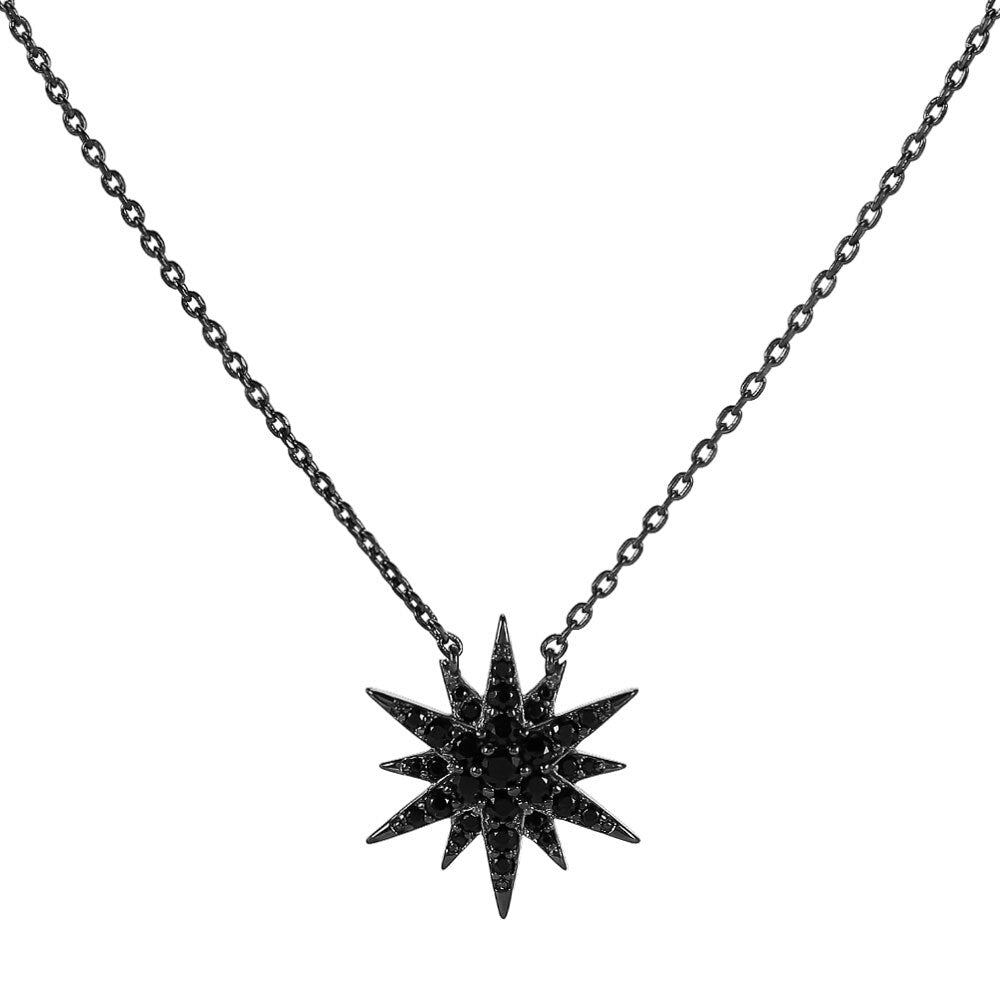 KOSE Gothic Temperament Star Cubic Zirconia Necklace Chain Trend 2022 Ladies Necklace Jewelry Wedding Party Gift