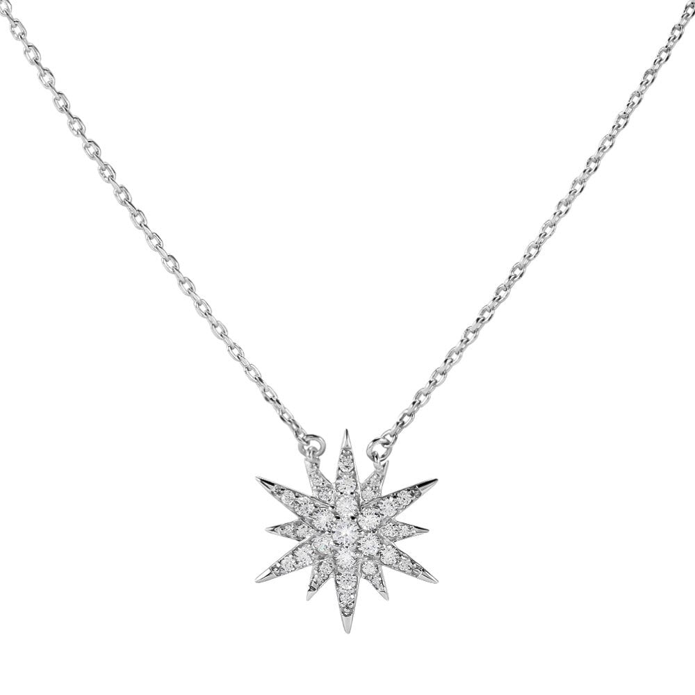 KOSE Gothic Temperament Star Cubic Zirconia Necklace Chain Trend 2022 Ladies Necklace Jewelry Wedding Party Gift