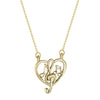 Kinitial Music Heart Necklaces Music Teacher Gift For Women Clavicle Chain Elegant Charm Wedding Pendant Choker Jewelry