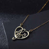 Kinitial Music Heart Necklaces Music Teacher Gift For Women Clavicle Chain Elegant Charm Wedding Pendant Choker Jewelry