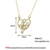 Kinitial Music Heart Necklaces Music Teacher Gift For Women Clavicle Chain Elegant Charm Wedding Pendant Choker Jewelry