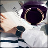 Kirykle Charm Wide Black  Leather Bracelets Multicolor Metal gold Big Circle Wrap Bracelet Femme Wristband Jewelry