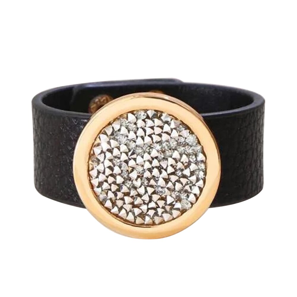 Kirykle Women Cuff Leather Bracelets Red Green Ribbon Bangles Simple Steel Lock Design Wide Charm Bracelets Punk Female Jewelry