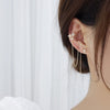 Korea Design Jewelry 14K Gold plated Zircon Asymmetric Star Chain Earring Elegant Women Wedding Accessories Pendant