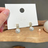 Korea Design Jewelry Exquisite Copper Set Zircon Pearl Pendant Earrings Elegant Women Gala Party Accessories