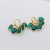 Korea Design Jewelry  Green Love Crystal Tassel Pendant Earrings Elegant Women Prom Party Accessories