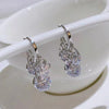 Korea Design Jewelry  Love Zircon Pendant Earrings Elegant Women Prom Party Accessories
