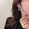 Korea Design Jewelry  Love Zircon Pendant Earrings Elegant Women Prom Party Accessories