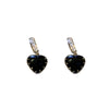Korea Design Jewelry  Sparkling Crystal Heart Pendant Earrings Modern Girl Bar Party Women Earrings