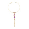 Korea Design Jewelry  Necklace Sexy Long Pendant Color Butterfly Crystal Female Banquet Necklace