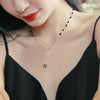 Korea Design Jewelry Sexy Black Crystal Ball Pendant Necklace Elegant Women Party Clavicle Necklace Accessories