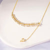 Korea Jewelry  High Sense Zircon Wheat Ear Necklace Sexy Women Stretchable Adjustable Necklace Accessories