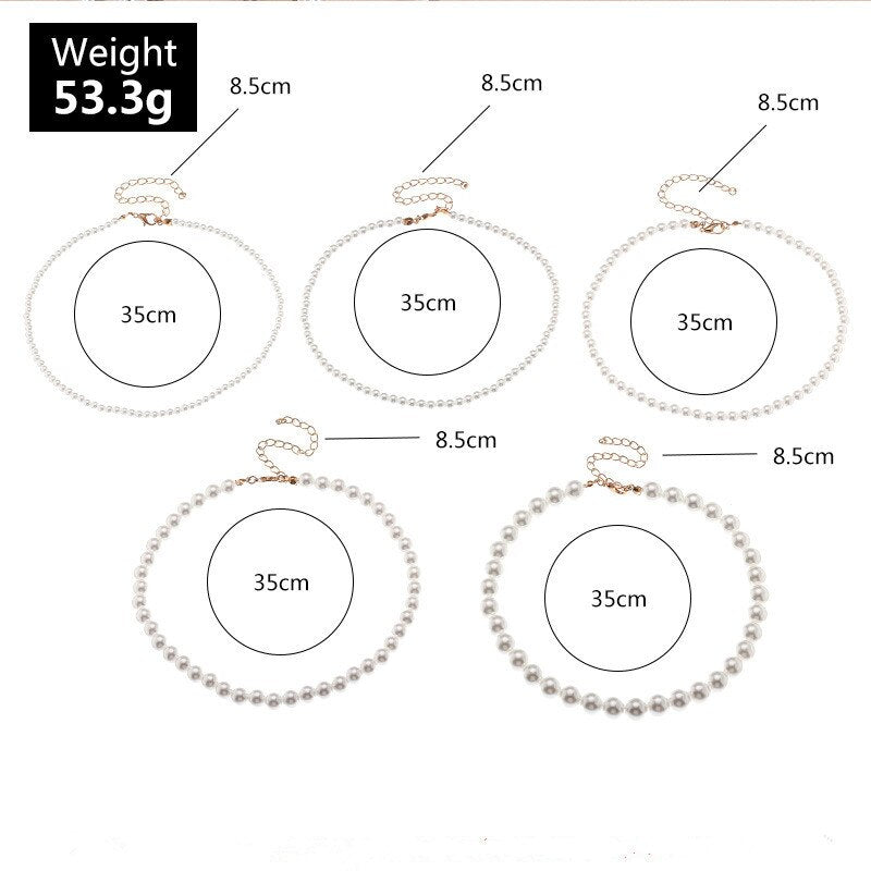 Korean Pearl Necklace Ladies 5 Sizes 2021 Dress Accessories Wedding Party Valentine's Day Mother's Day All-Match Gift