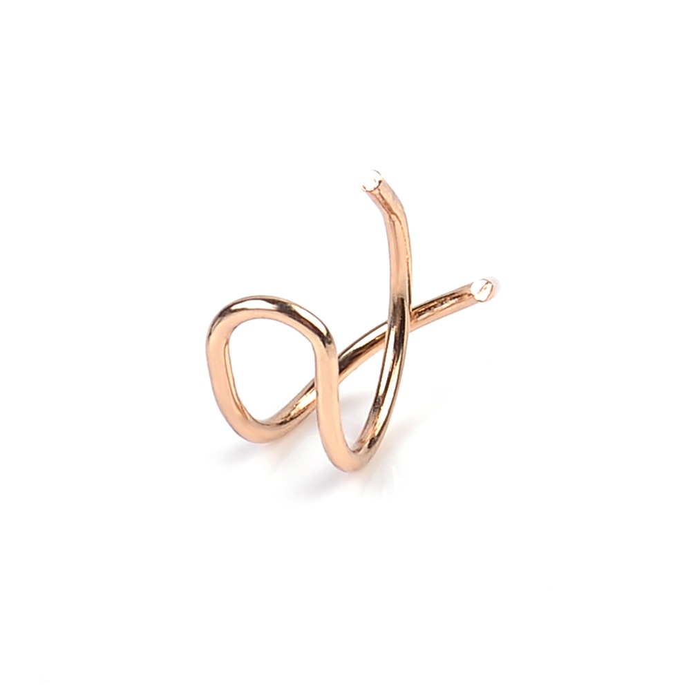 Korean Style Simple cross double Clip Earrings For Women Fashion Trendy Girls Holid Jewelry gold,silver,black 3 colors choose