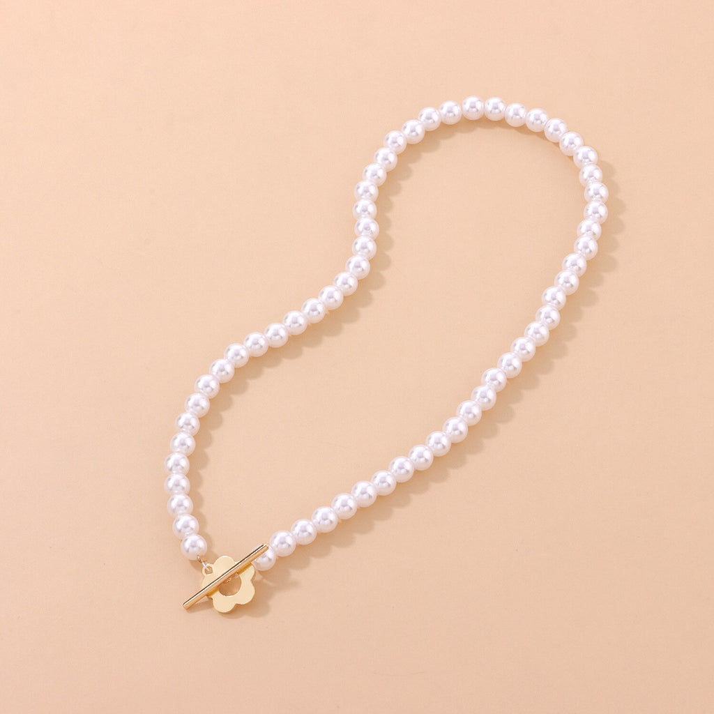 Korean Version of Ins Flower  Pearl Necklace Female Short 2021designer Series Wedding Reception Mother's Day Couple Gift
