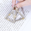 Korean selling jewelry  shiny crystal triangle pendant earrings elegant sexy women's prom party accessories
