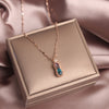 Korean design jewelry simple titanium steel clavicle peanut color crystal pendant female necklace pearl necklace