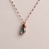 Korean design jewelry simple titanium steel clavicle peanut color crystal pendant female necklace pearl necklace