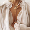 LETAPI 2022 Elegant White Imitation Pearl Choker Necklace Full Big Round Pearl Wedding Jewelry for Women
