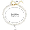 LETAPI 2022 Elegant White Imitation Pearl Choker Necklace Full Big Round Pearl Wedding Jewelry for Women
