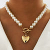 LETAPI 2022 Elegant White Imitation Pearl Choker Necklace Full Big Round Pearl Wedding Jewelry for Women