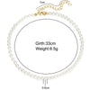 LETAPI 2022 Elegant White Imitation Pearl Choker Necklace Full Big Round Pearl Wedding Jewelry for Women
