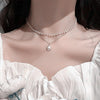 LETAPI 2022 Elegant White Imitation Pearl Choker Necklace Full Big Round Pearl Wedding Jewelry for Women