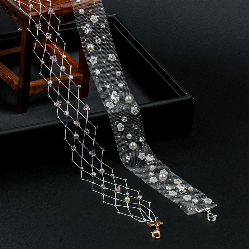 Lace Choker Necklace Bridal Pearls Necklace Wedding Clavicle Female Neck Lace Wedding Toast Dress Collar Styling Accessories