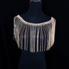Latest handmade Bridal Crystal tassel shoulder chain necklace women's Wedding Crystal shoulder jewelry statement necklac