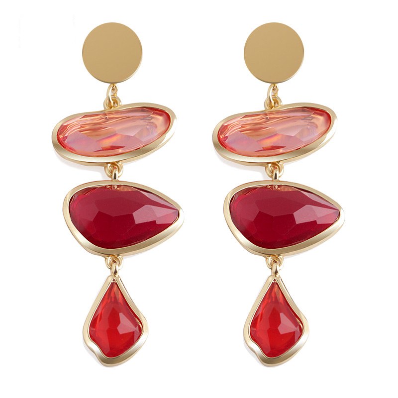Fashion Creative Design Resin Embellishment Stud Earrings Charm Women Bride Wedding Jewelry Fitting Supply