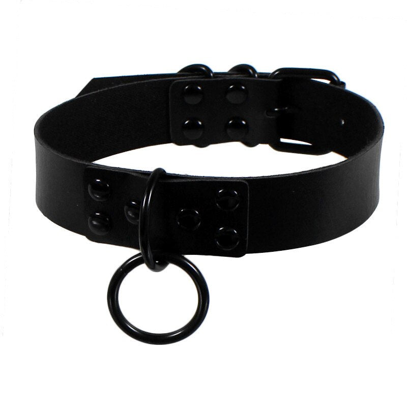 Long Spike Choker Necklaces Punk Faux Leather Collar For Women Men Cool Big Rivets Studded Chocker Necklace Goth Style Accessori