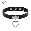 Long Spike Choker Necklaces Punk Faux Leather Collar For Women Men Cool Big Rivets Studded Chocker Necklace Goth Style Accessori