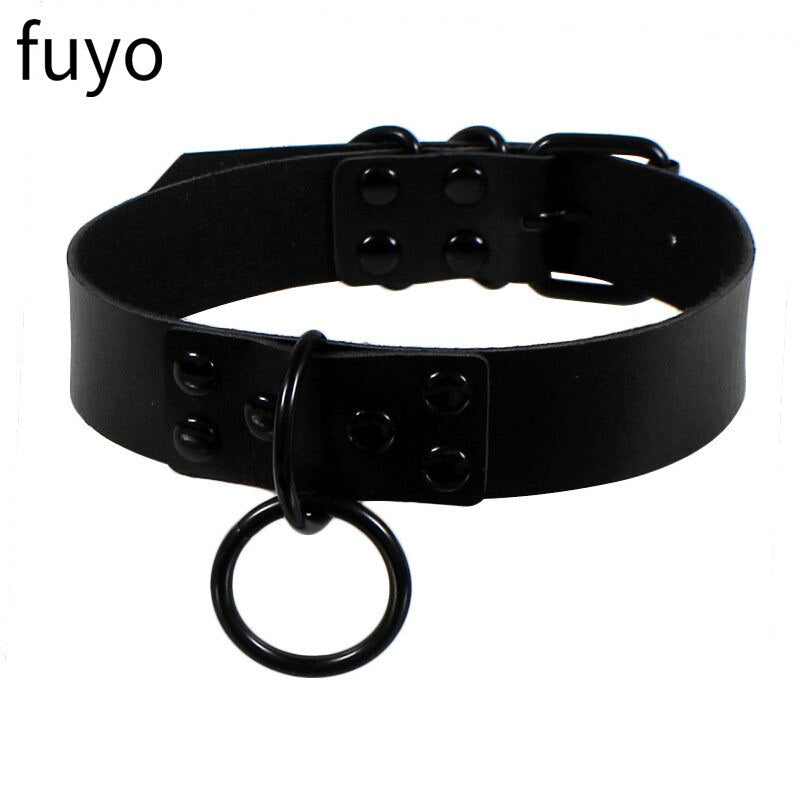 Long Spike Choker Necklaces Punk Faux Leather Collar For Women Men Cool Big Rivets Studded Chocker Necklace Goth Style Accessori