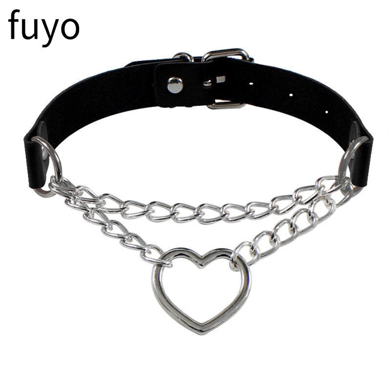 Long Spike Choker Necklaces Punk Faux Leather Collar For Women Men Cool Big Rivets Studded Chocker Necklace Goth Style Accessori