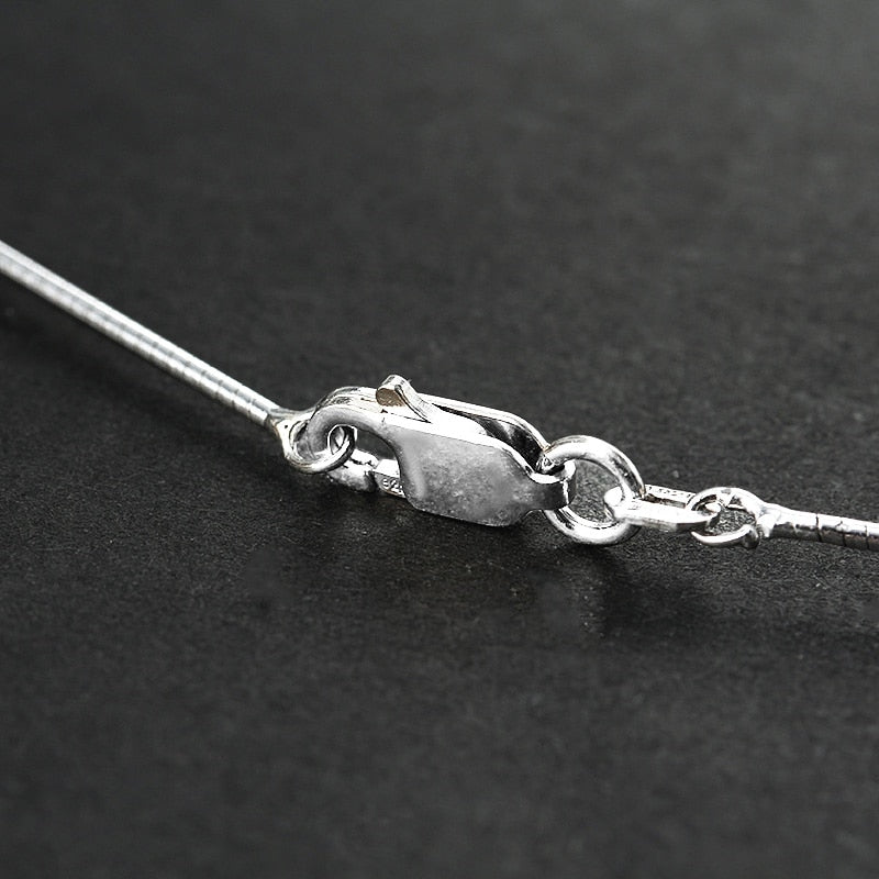 Real 925 Sterling Silver Handmade Fine Jewelry Top Quality Classic Choker Necklace Chain for Women Collier Acessorios