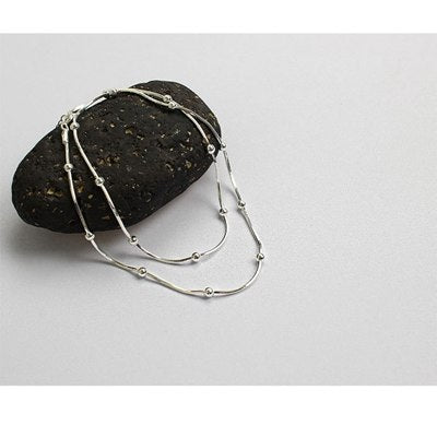 925 sterling silver Snake chain round bead chain necklace silver fashion wild adjustable necklace for women fine jewelr