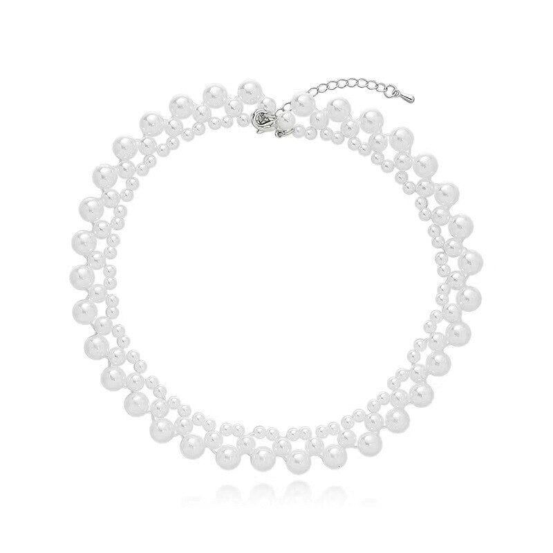 Luokey French Retro Baroque Pearl Choker Necklace For Women  Romantic Wedding Grace Elegant Necklace Lady Love Jewelry