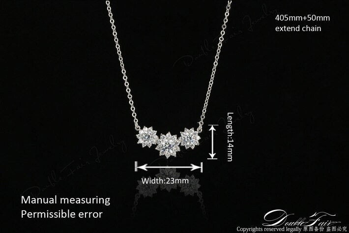 Cubic Zirconia Exaggerated CZ Stone Choker Necklaces &Pendants Silver Color Party/Wedding Jewelry For Women N398