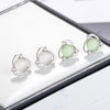 Female 925 Stamp Silver Color Crystal Charm Earrings Wedding Earrings For Women Square Flower Stud Earrings Christmas
