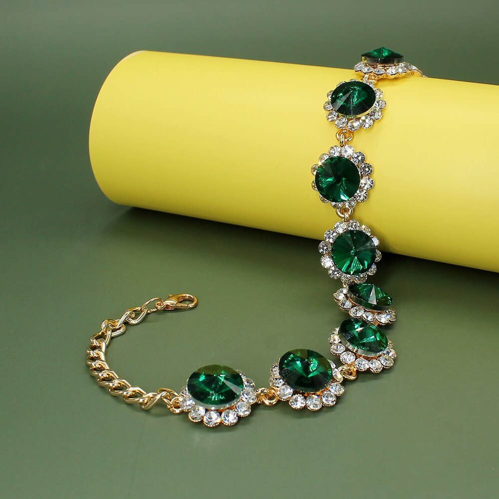 Gorgeous Floral Rhinestone Necklace Sweater Chain For Women Punk Choker Temperament Retro Wedding Jewelry Gift