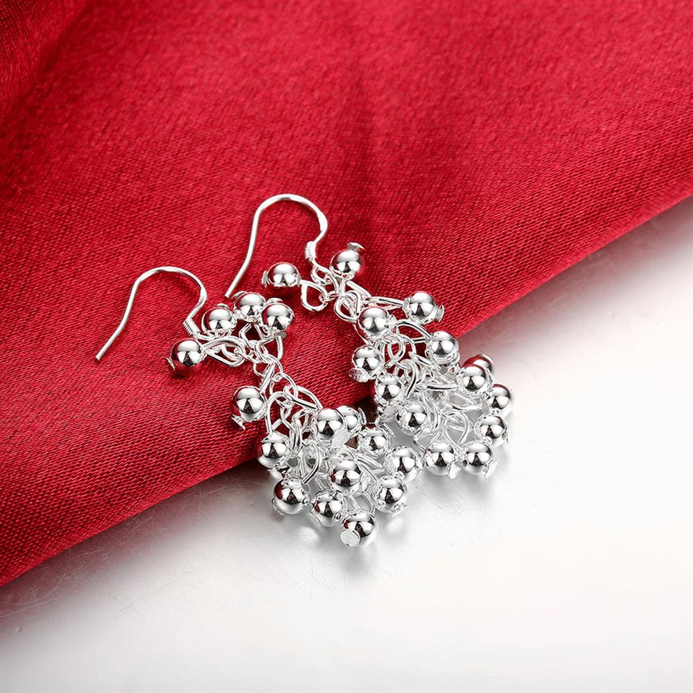 designer 925 sterling silver fine Grape beads necklace earring bracelet jewelry set for women party wedding gifts