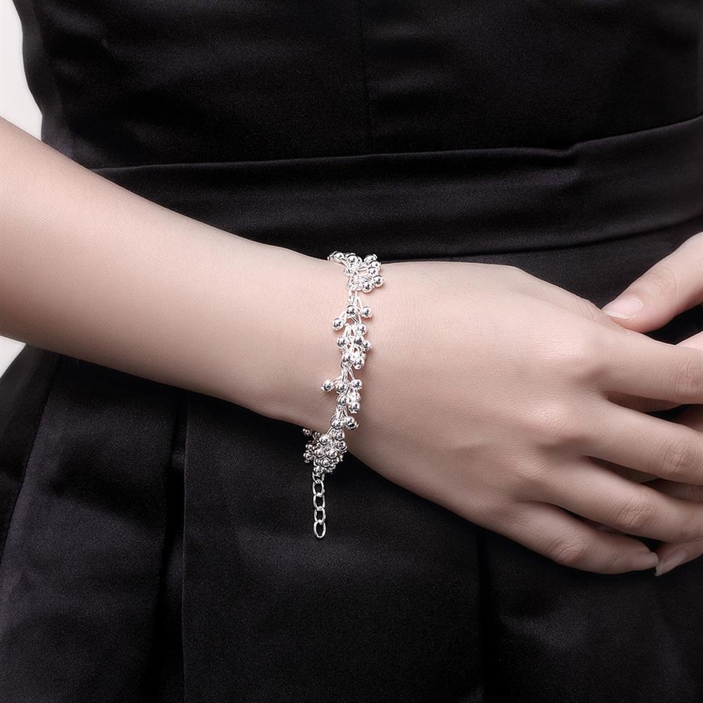 designer 925 sterling silver fine Grape beads necklace earring bracelet jewelry set for women party wedding gifts