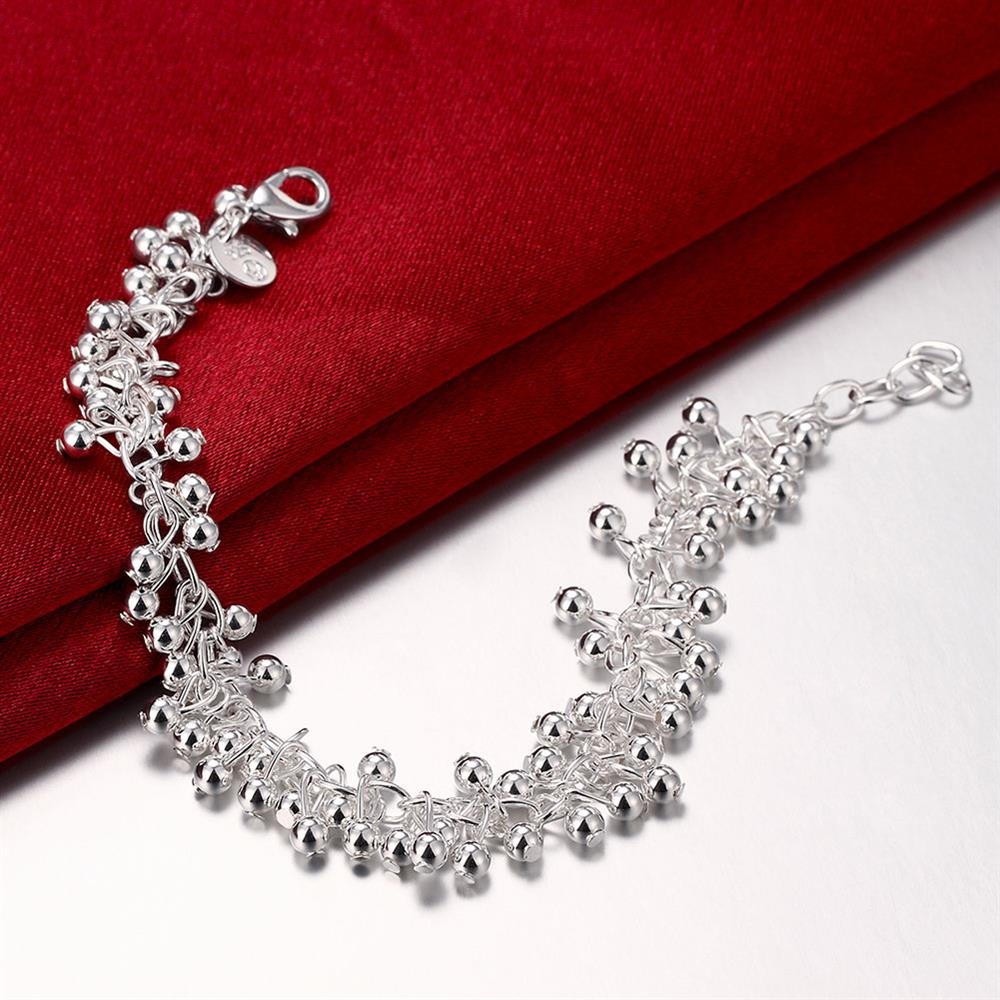 designer 925 sterling silver fine Grape beads necklace earring bracelet jewelry set for women party wedding gifts