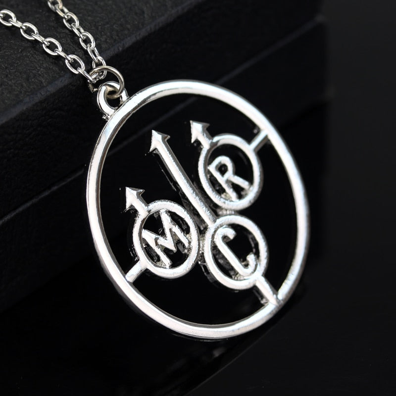 MQCHUN Rock Band MCR Necklace Music Band My Chemical Romance Pendant Necklace Silvery Metal Necklace for Women Men-30