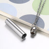 Men Woman Capsule Necklace Openable Cylindrical Pill Case Pendants Stainless Steel Remembrance Gift Jewelry