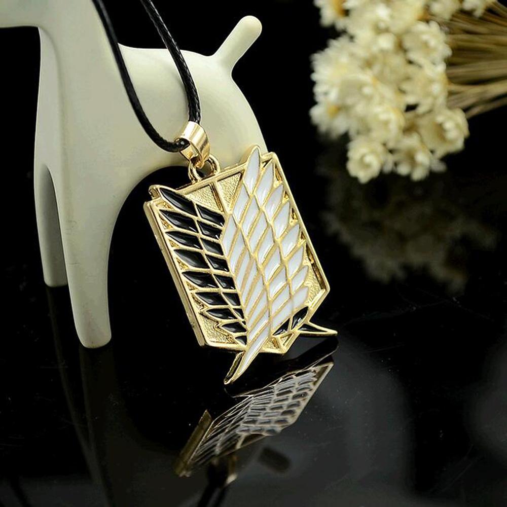 Metal Anime attack on the wings of freedom titanium necklace Shingeki no Kyojin cosplay necklace shell necklace necklace survey