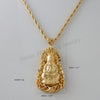 /Min order 10$ CAN MIX DESIGN/ - YELLOW GOLD GP 24" ROPE NECKLACE & VIVID BUDDHA Buddhism Guan yin bodhisattva  PENDANT /
