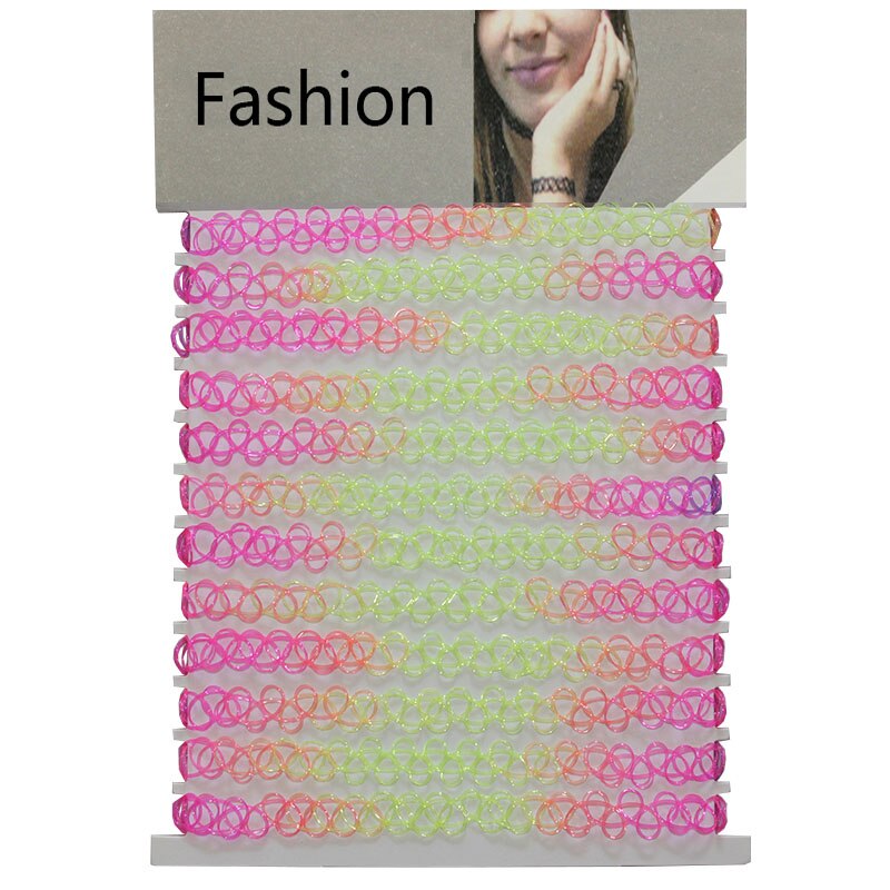 Mix 12 colors 12Pcs/Set 10mm Velvet Choker Necklaces For Women Girls Punk Gothic Pendant Necklace Cho collier ras du cou